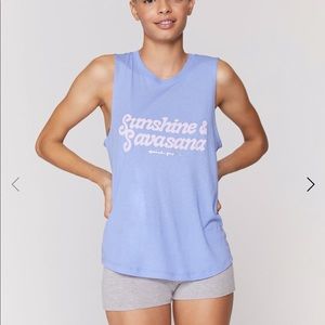 Spiritual gangster muscle tank. Beach blue. S.
